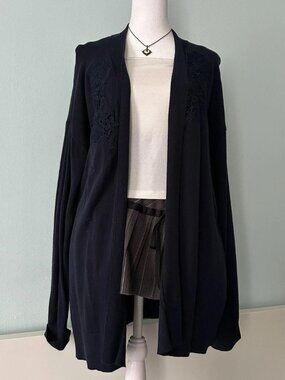 Ann Taylor Navy Blue Cardigan sz M
